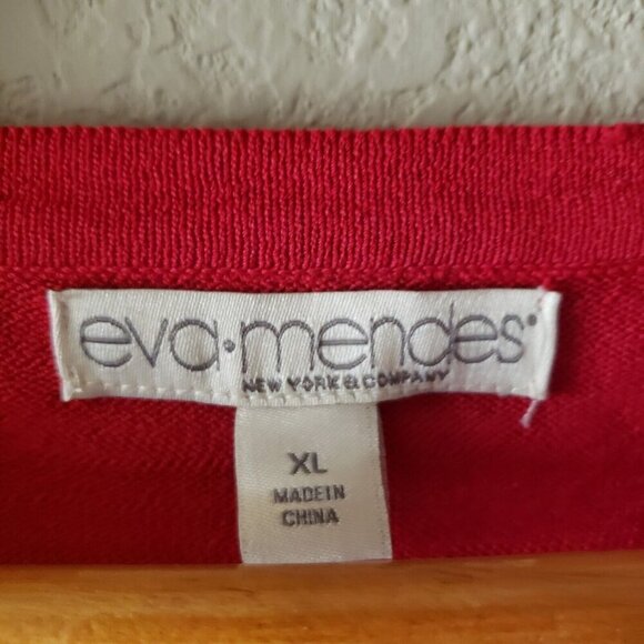 Eva Mendes Red Women's Cardigan Sweater With Rose Buttons Size XL - Picture 7 of 11